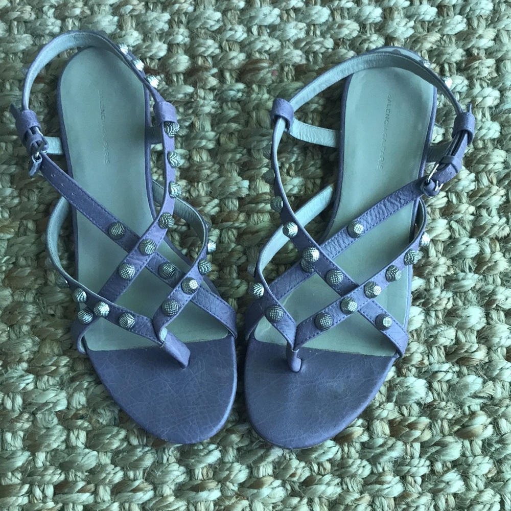 Balenciaga Paris. Lavender Sandal with Studs. EUR or Italian 40
